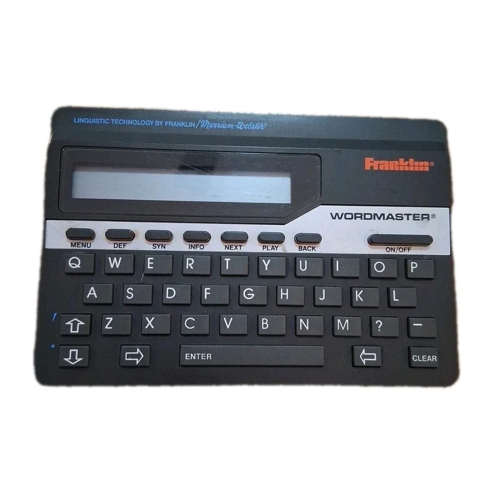 Franklin Wordmaster Deluxe WM1055A Electronic Dictionary Manual Tested Works Vtg